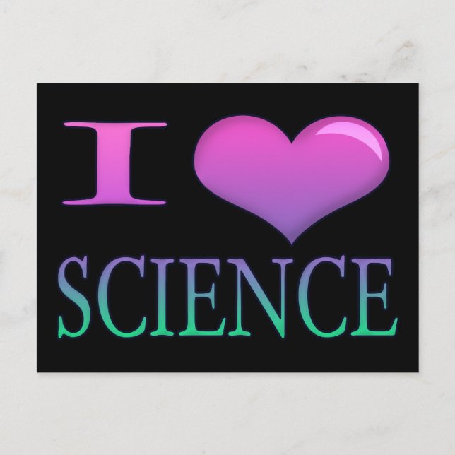 I Heart Science Postcard (Front)
