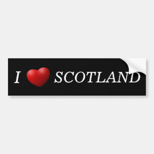 I Heart Scotland wt bscnt Bumper Sticker