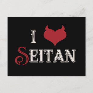 I "heart" Seitan funny vegan design Postcard