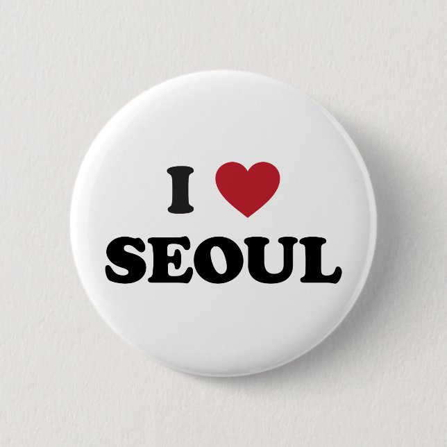 I Heart Seoul South Korea 6 Cm Round Badge (Front)