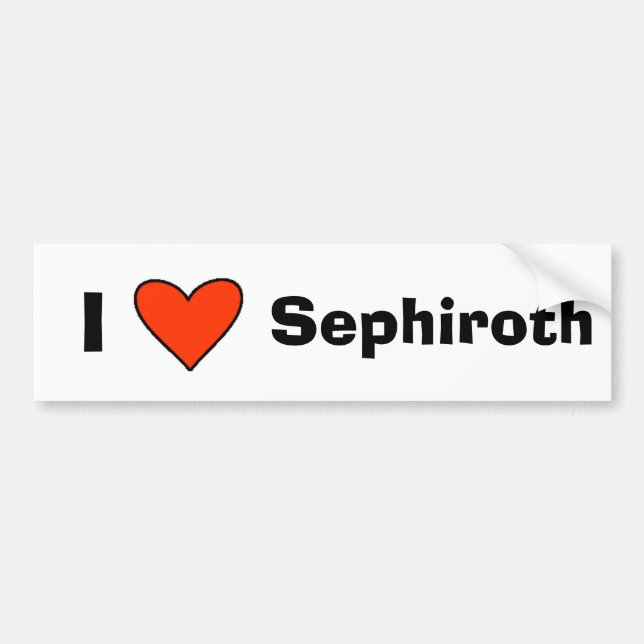 I heart Sephiroth Bumper Sticker (Front)