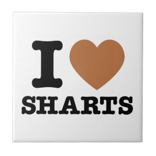 I Heart Sharts Ceramic Tile