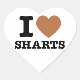 I Heart Sharts Heart Sticker