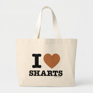 I Heart Sharts Large Tote Bag