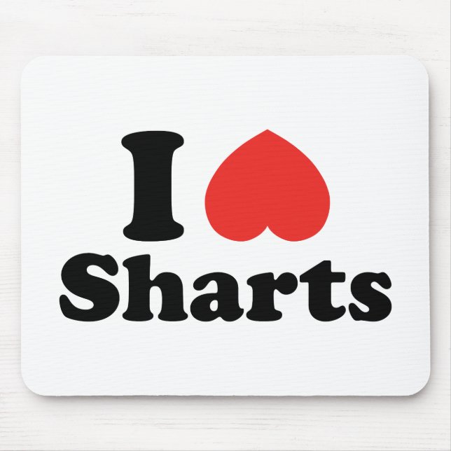 I Heart Sharts Mouse Pad (Front)