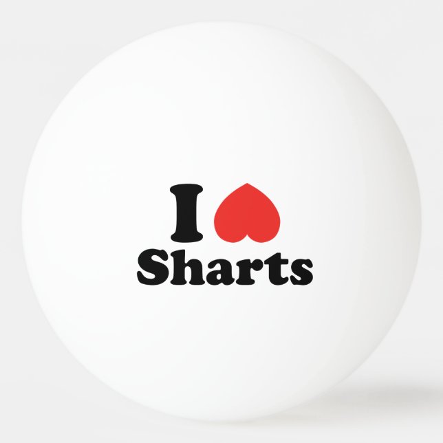 I Heart Sharts Ping Pong Ball (Front)