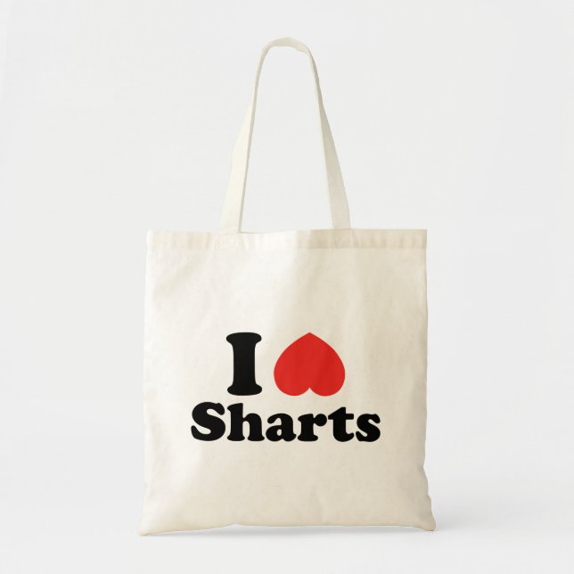 I Heart Sharts Tote Bag (Front)