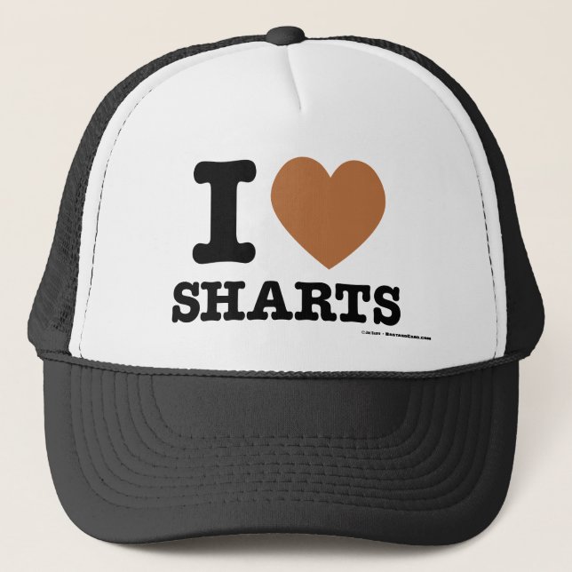 I Heart Sharts Trucker Hat (Front)
