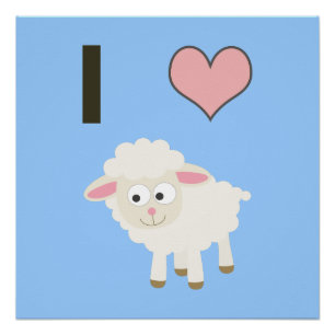 I heart Sheep Poster