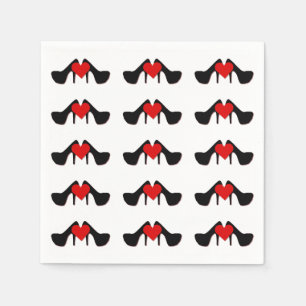 I Heart Shoes Pattern Napkins