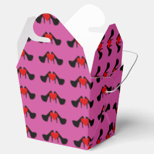 I Heart Shoes Pattern Take Out Favour Box