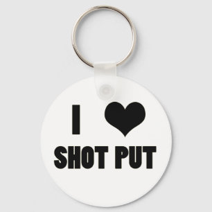 I Heart Shot Put, Shot Put Throw Key Chain