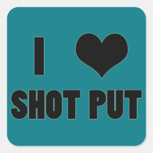 I Heart Shot Put, Shot Put Throw Stickers