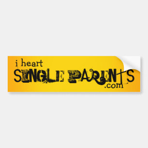 i heart single parents bumper sticker