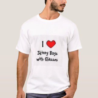 I Heart Skinny Boys with Glasses T-Shirt