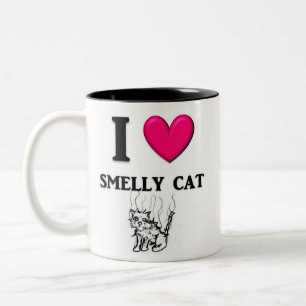 I "Heart" Smelly Cat Two-Tone Coffee Mug