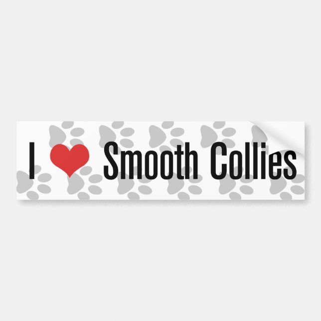 I (heart) Smooth Collies Bumper Sticker (Front)