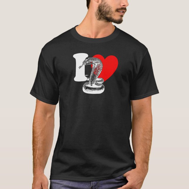 I Heart Snakes - Cute I Love Snakes, Snake Lover P T-Shirt (Front)