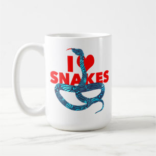 I Heart Snakes Reptile Lover Herpetology Pet Fan Coffee Mug