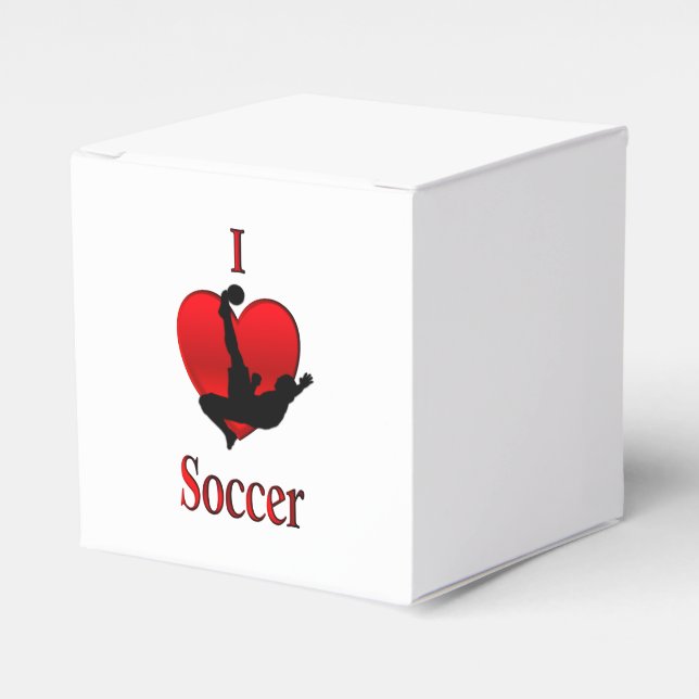 I Heart Soccer Favour Box (Front Side)