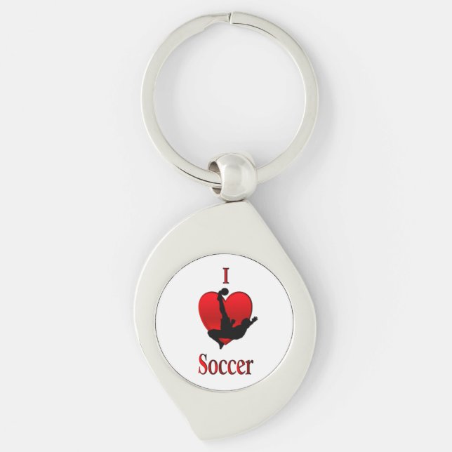 I Heart Soccer Key Ring (Front)