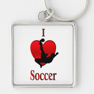I Heart Soccer Key Ring