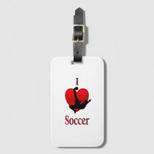 I Heart Soccer Luggage Tag