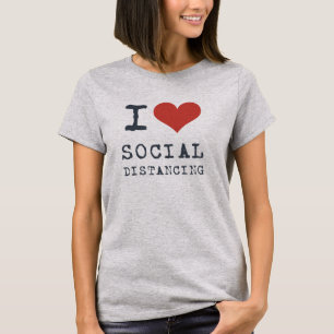 I Heart Social Distancing Introvert T-Shirt