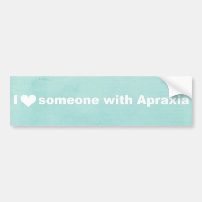 I Heart Someone With Apraxia - Bumper Sticker (Front)