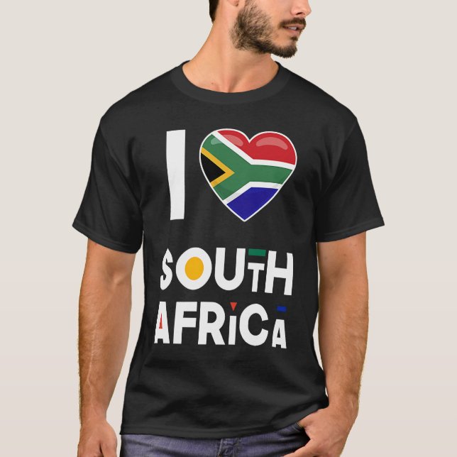 I Heart South Africa  Flag I Love South Africa T-Shirt (Front)