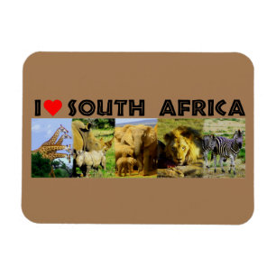 I Heart South Africa Wildlife Photos Magnet