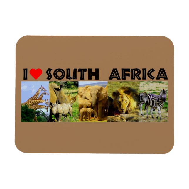 I Heart South Africa Wildlife Photos Magnet (Horizontal)
