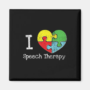 I Heart Speech Therapy, Autism Awareness Magnet