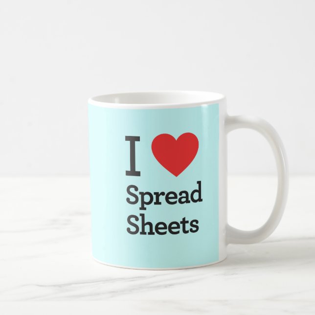 I Heart Spreadsheets Coffee Mug (Right)