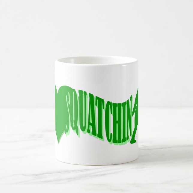I heart squatchin coffee mug (Center)