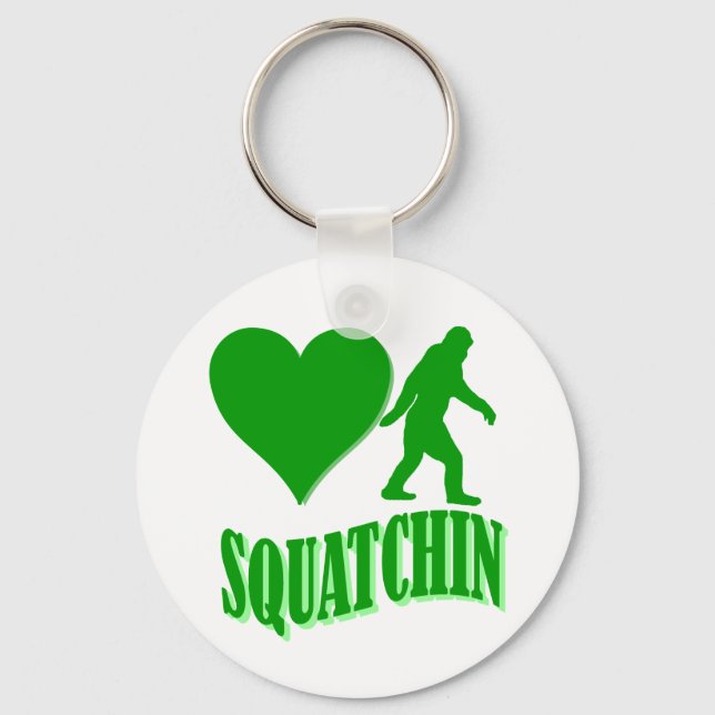 I heart squatchin key ring (Front)