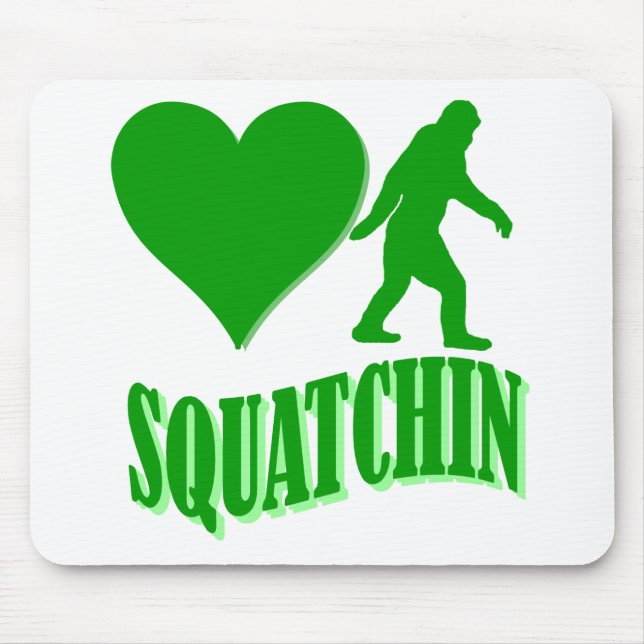 I heart squatchin mouse pad (Front)