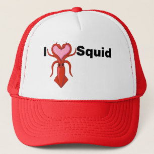 I Heart Squid Trucker Hat