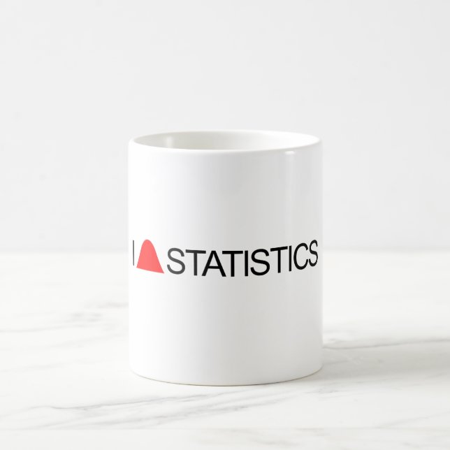 I heart statistics coffee mug (Center)