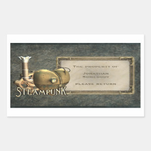 I Heart Steampunk Bookplate Stickers