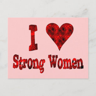 I Heart Strong Women Postcard