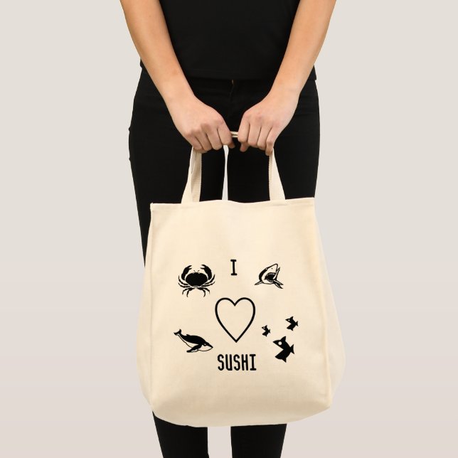 I Heart Sushi Tote Bag (Front (Product))