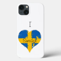 I Heart Sweden Painted Swedish Flag