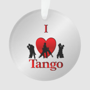 I Heart Tango Dance Ornament