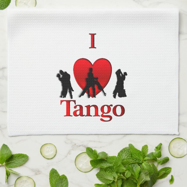 I Heart Tango Tea Towel (Folded)