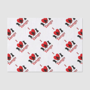 I Heart Tango Tissue Paper