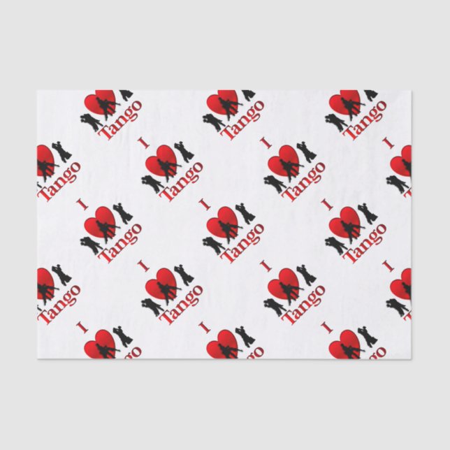 I Heart Tango Tissue Paper (Front)