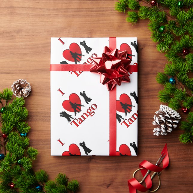 I Heart Tango Wrapping Paper (Holiday Gift)