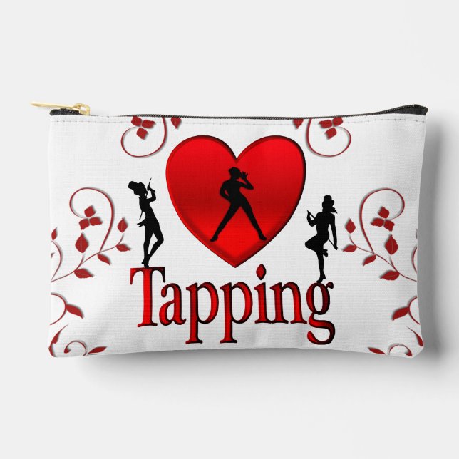 I Heart Tap Dance Accessory Pouch (Front)