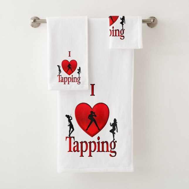 I Heart Tap Dance Bath Towel Set (Insitu)